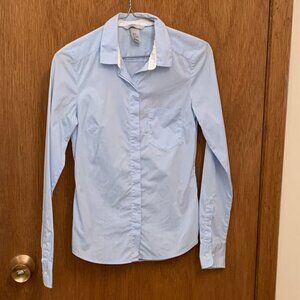 H&M - blue button down dress shirt - Size 2